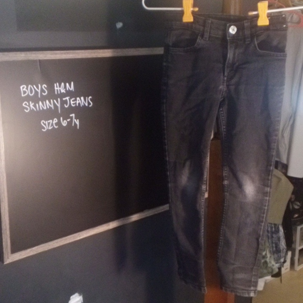 H&M boys black skinny jeans